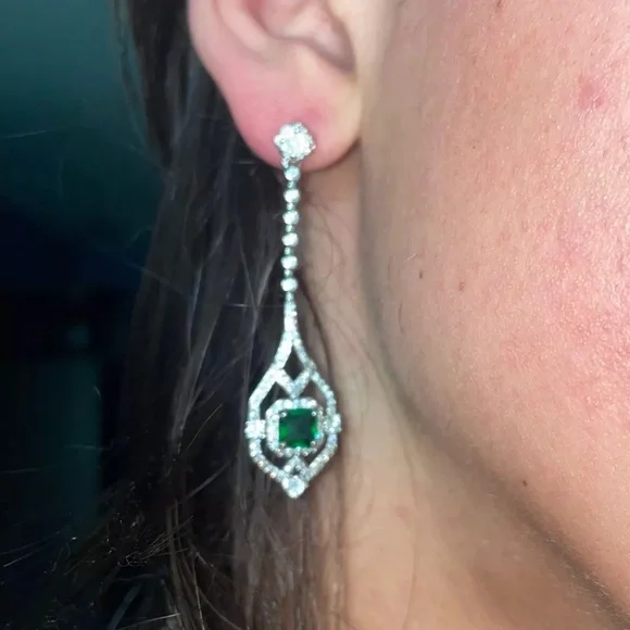 2ct Art Deco Earrings
